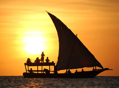 a-traditional-dhow-in Tanzania
