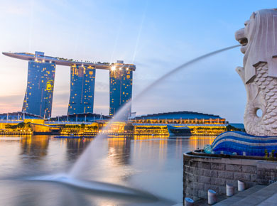 merlion at marina Singapore
