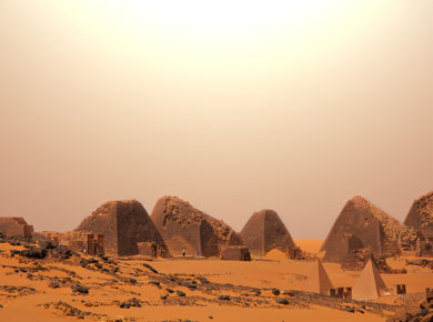 meroe pyramids in Sudan
