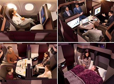 Qatar Airways Business Class A restful journey